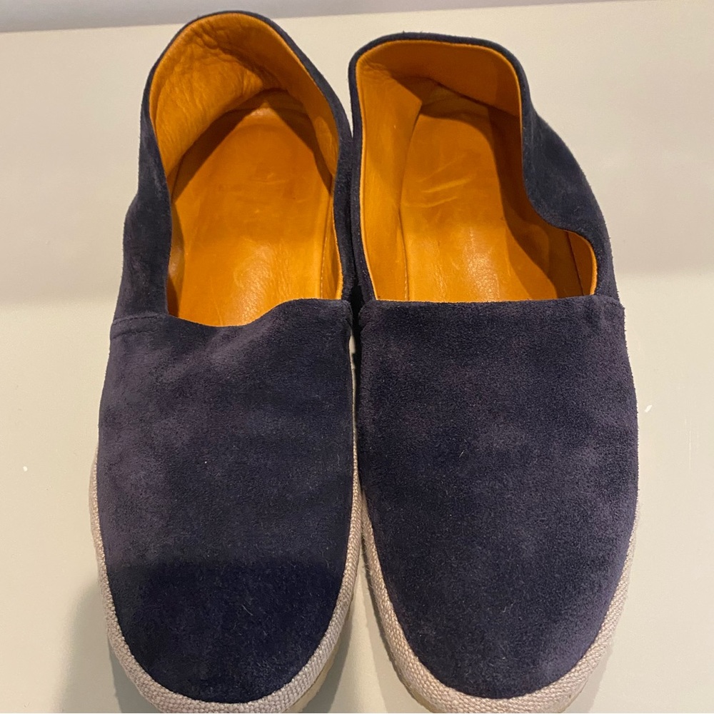 Ludwig Reiter Navy Suede Flats Shoes, Sz 37
